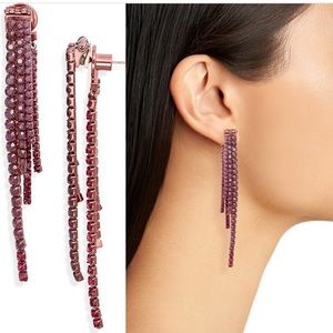 Demarson NWOT Calla Electro Crystal Drop Front/Back Earrings